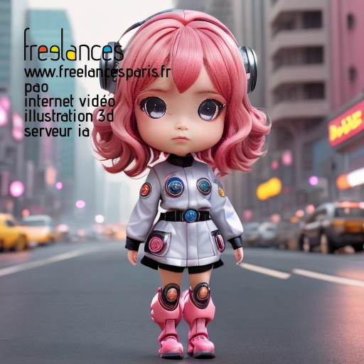 Pao mise en page internet vidéo illustration 3d serveur IA générative AI freelance paris studio de création magazines QTTGKS20